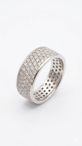 18ct White Gold Pave Set Diamond Ring