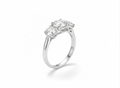 18ct White Gold 3 Stone Brilliant Cut Diamond Ring