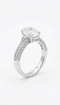 18ct White Gold Oval Shape Diamond Ring