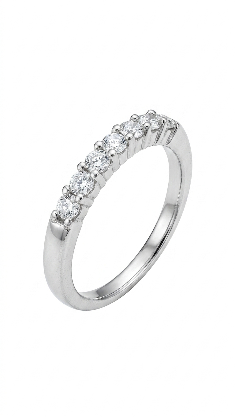 18ct White Gold Claw Set Diamond Ring