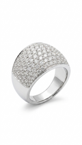 18ct White Gold Pave Set Diamond Ring