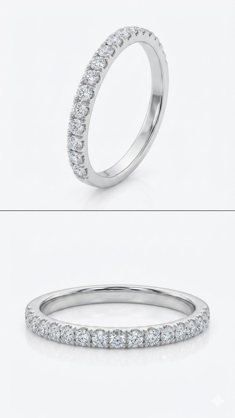 18ct White Gold Claw Set Diamond Ring