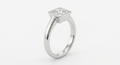 18ct White Gold Princess Cut Diamond Solitaire Ring