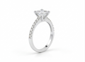 18ct White Gold Princess Cut Diamond Ring.