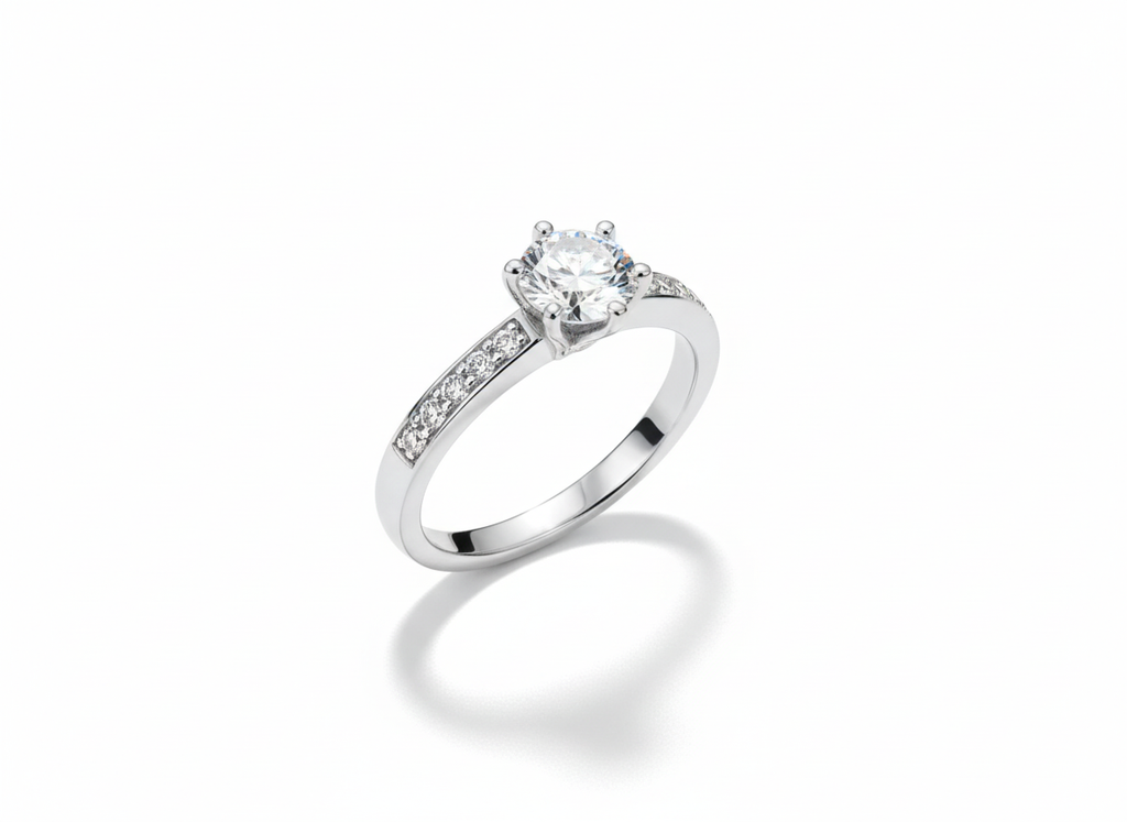 18ct White Gold Brilliant Cut Diamond Ring