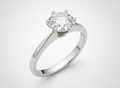 18ct White Gold Brilliant Cut Diamond Solitaire Ring