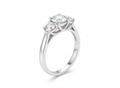 18ct White Gold 3-Stone Brilliant Cut Diamond Ring