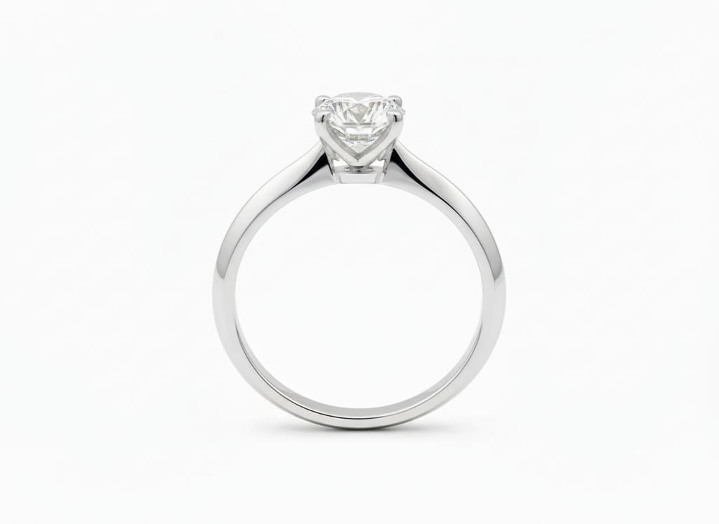 18ct White Gold Brilliant Cut Diamond Solitaire Ring
