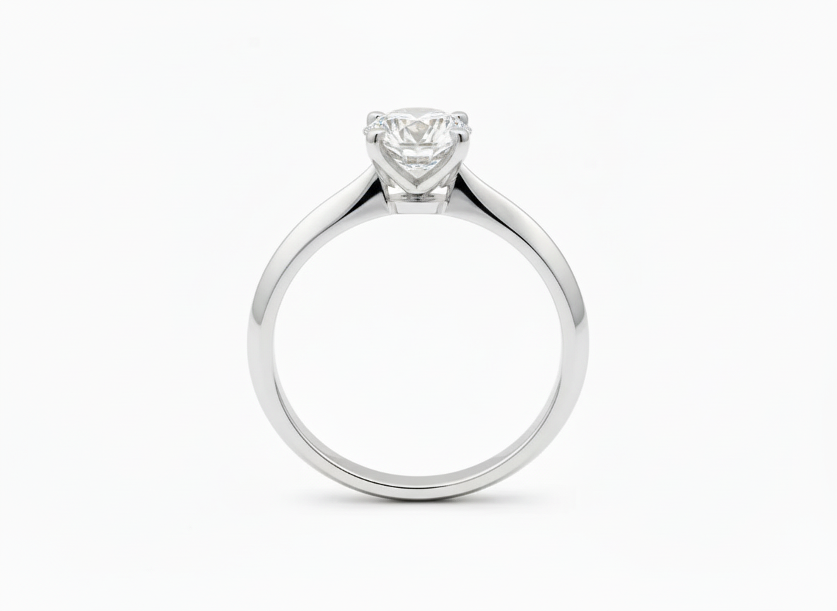 18ct White Gold Brilliant Cut Diamond Solitaire Ring