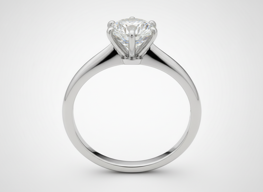 18ct White Gold Brilliant Cut Diamond Solitaire Ring