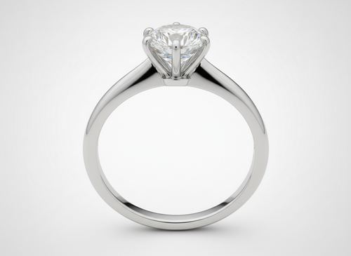 18ct White Gold Brilliant Cut Diamond Solitaire Ring