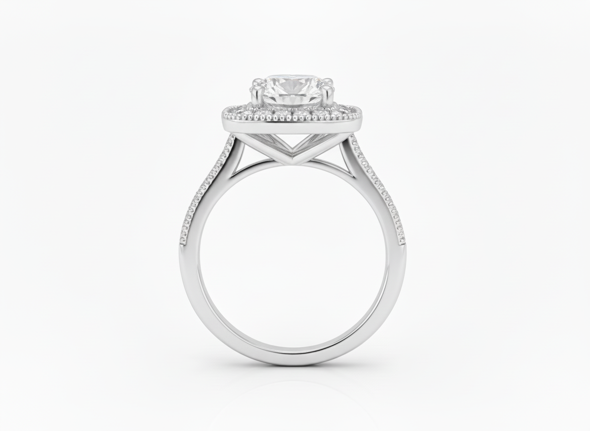 18ct White Gold Princess Cut Diamond Ring