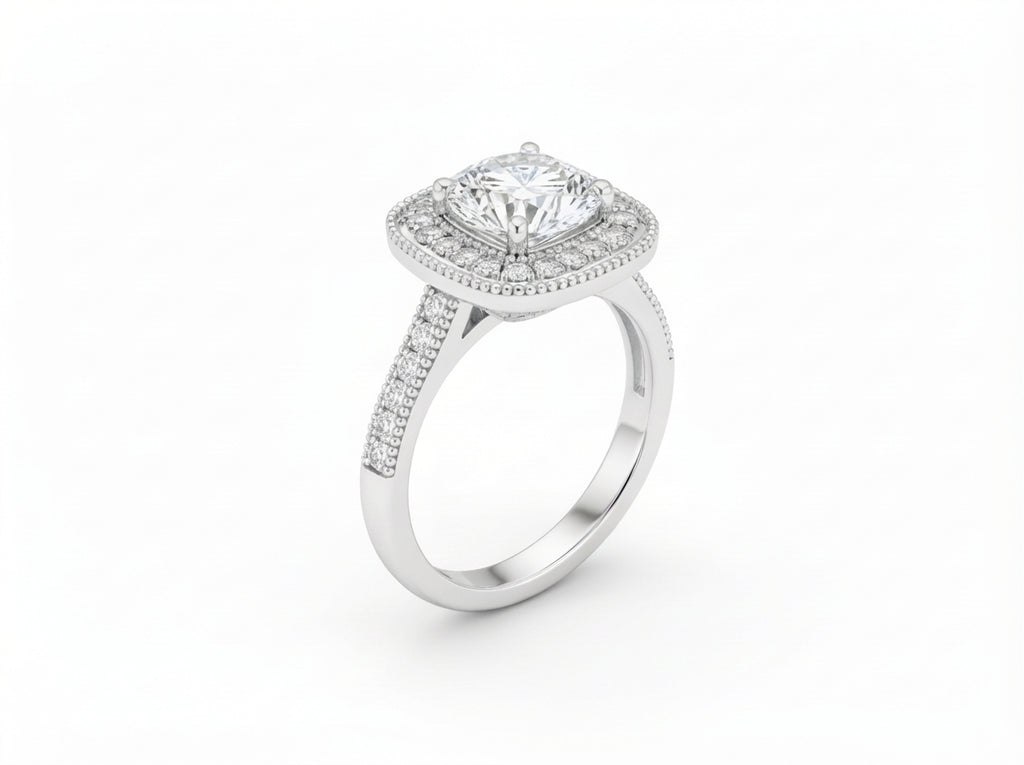 18ct White Gold Princess Cut Diamond Ring