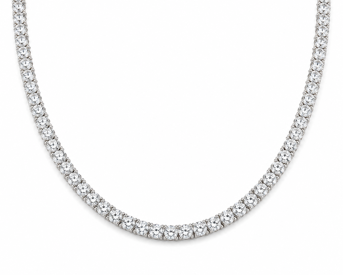 18ct White Gold Diamond Tennis Necklace
