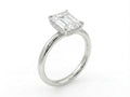18ct White Gold 2ct Emerald Cut Diamond Solitaire Ring