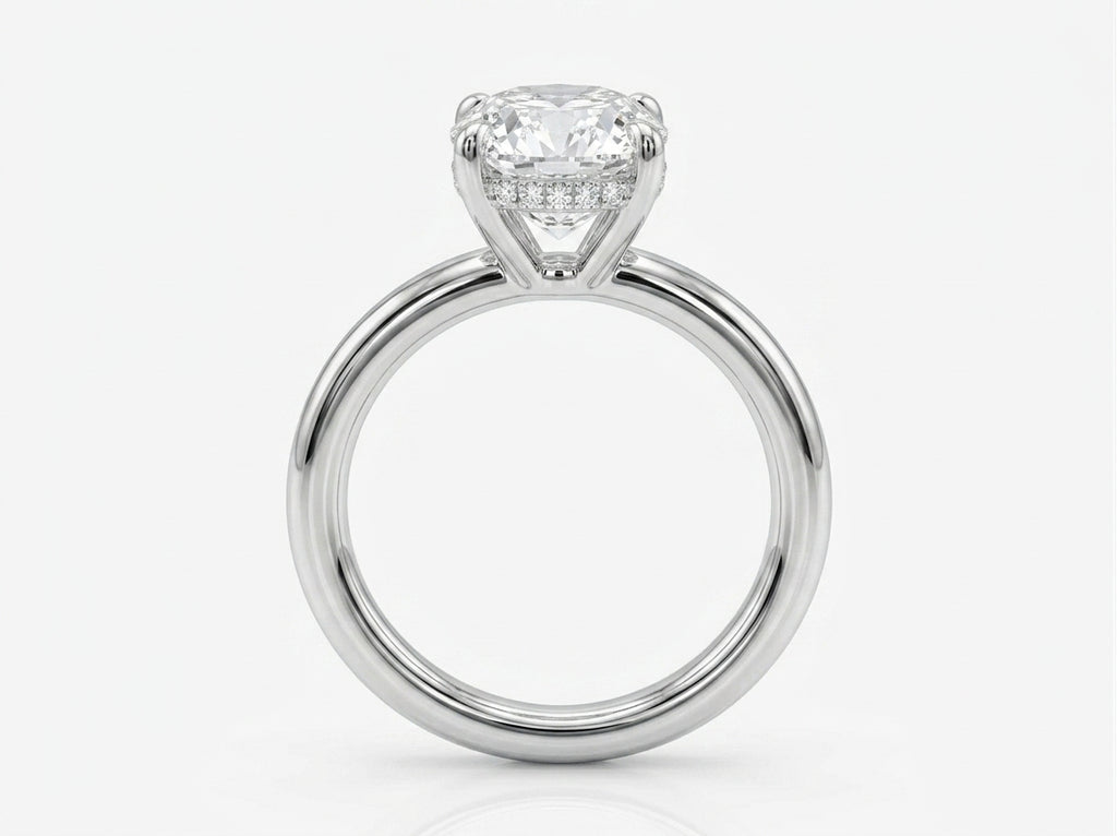18ct White Gold 2ct Oval Cut Diamond Solitaire Ring