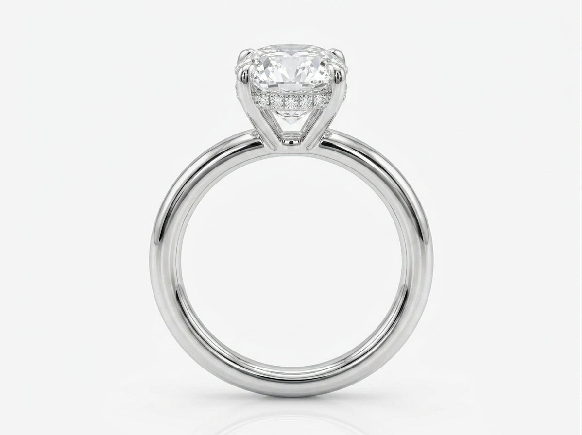 18ct White Gold 2ct Oval Cut Diamond Solitaire Ring
