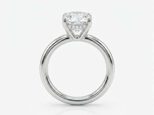 18ct White Gold 2ct Oval Cut Diamond Solitaire Ring