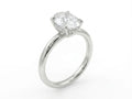 18ct White Gold 2ct Oval Cut Diamond Solitaire Ring